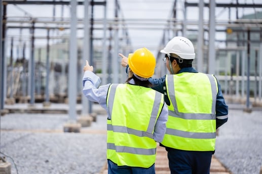 Technicians discuss power infrastructure and ABC helps with this